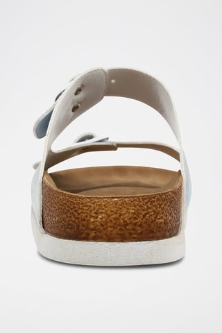 $Mules Patch Fish Vert et rouge framboise