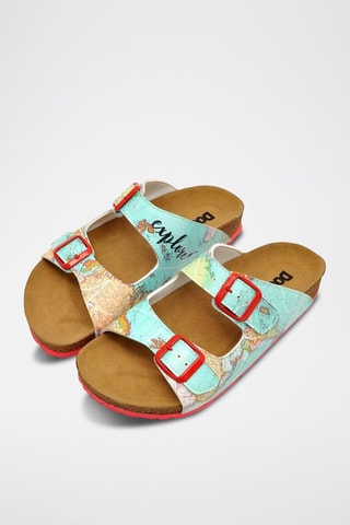 $Mules Explore Bleu et rouge