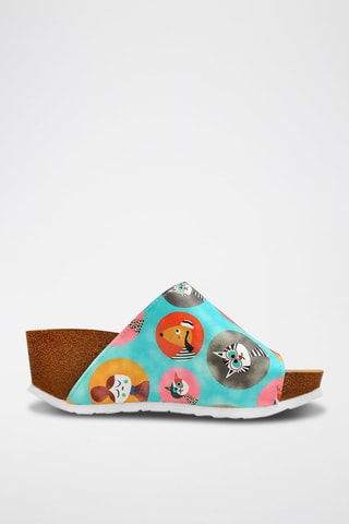 $Mules compensées Dog And Cat Bleu