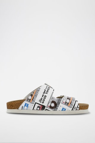 $Mules Take me Back Blanc et marron
