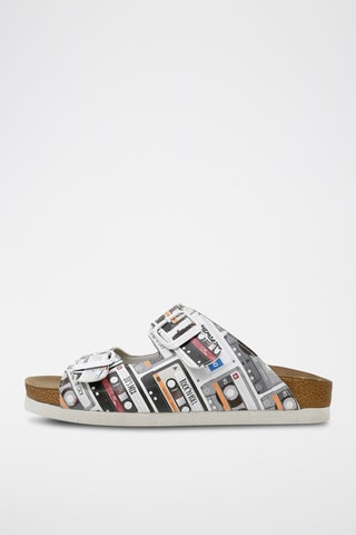 $Mules Take me Back Blanc et marron