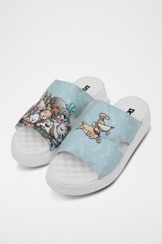 $Mules en cuir vegan Sleeping Dogs Ciel