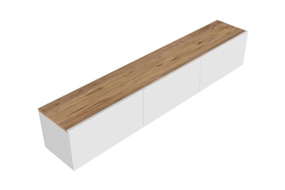 $Meuble TV 3 abattants - 150 x 30 x 32 cm