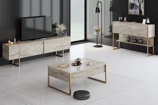 $Meuble TV 2 abattants - 180 x 50 x 30 cm