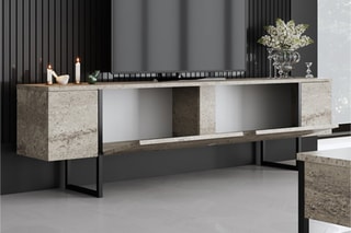 $Meuble TV 2 abattants Luxe - 180 x 50 x 30 cm