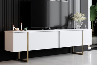 $Meuble TV 4 portes Luxe - 180 x 50 x 30 cm