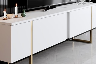 $Meuble TV 4 portes Luxe - 180 x 50 x 30 cm