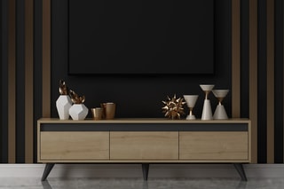 $Meuble TV 3 abattants Century - 150 x 45 x 30 cm