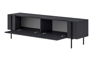 $Meuble TV 2 abattants Herman - 160 x 45,6 x 31,4 cm