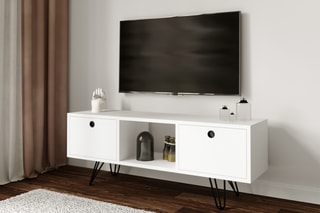 $Meuble TV 2 abattants Yaren - 120 x 50 x 35 cm