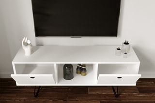 $Meuble TV 2 abattants Yaren - 120 x 50 x 35 cm