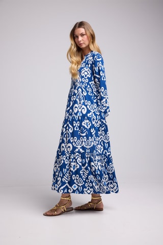 $Robe longue - Bleu marine