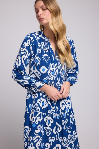 $Robe longue - Bleu marine