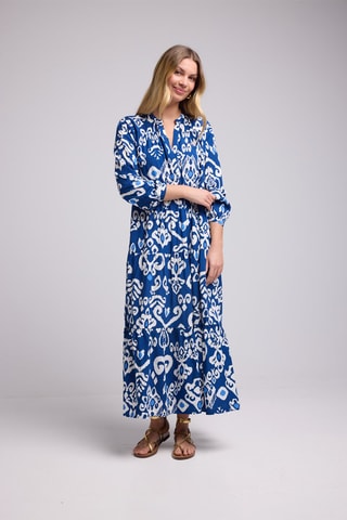 $Robe longue - Bleu marine