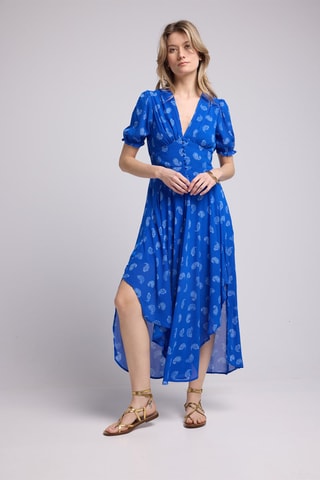 $Robe midi - Bleu