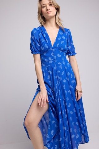 $Robe midi - Bleu