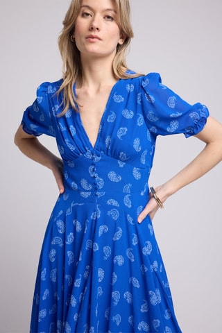 $Robe midi - Bleu