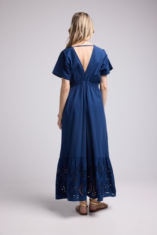 $Robe longue - Bleu marine