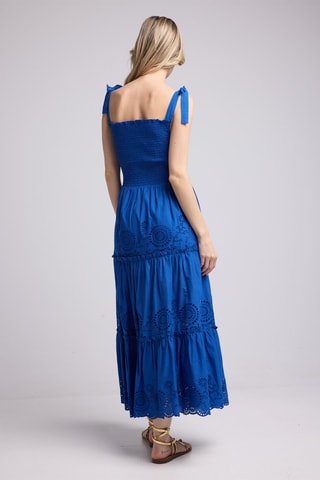 $Robe longue - Bleu marine