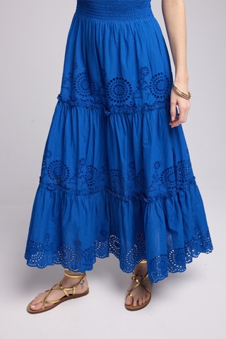 $Robe longue - Bleu marine