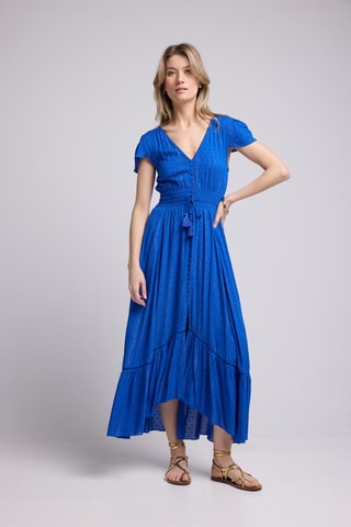 $Robe longue - Bleu