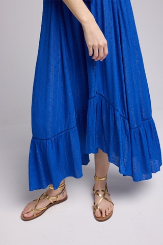 $Robe longue - Bleu