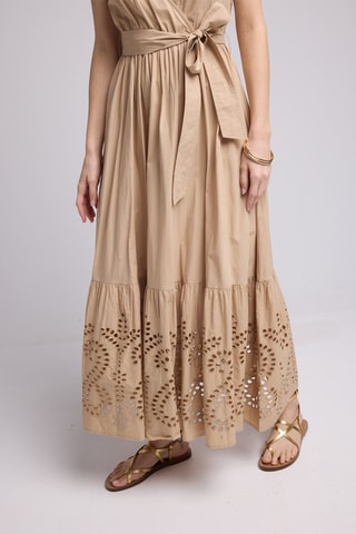 $Robe longue - Beige