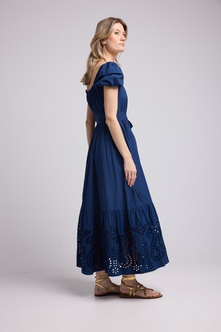 $Robe longue - Bleu marine