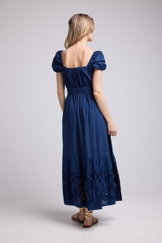 $Robe longue - Bleu marine