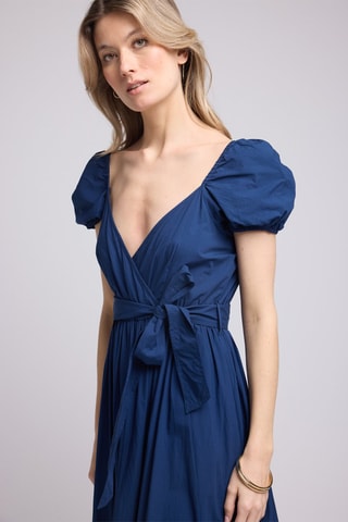 $Robe longue - Bleu marine