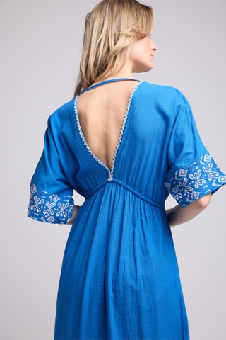 $Robe longue - Bleu