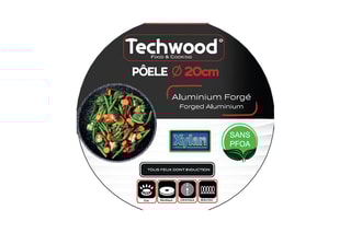 $Poêle en aluminium forgé revêtement marbre Silver - 20 cm