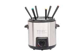 $Friteuse électrique 2-en-1 en acier inoxydable