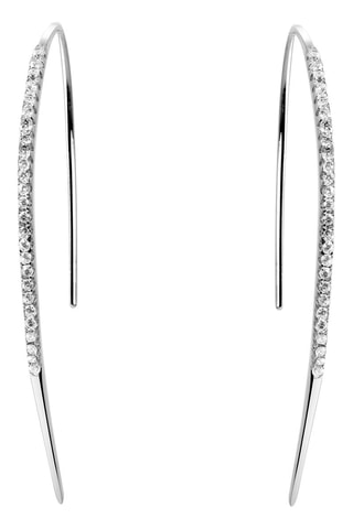 $Boucles d'oreilles - Argent plaqué platine