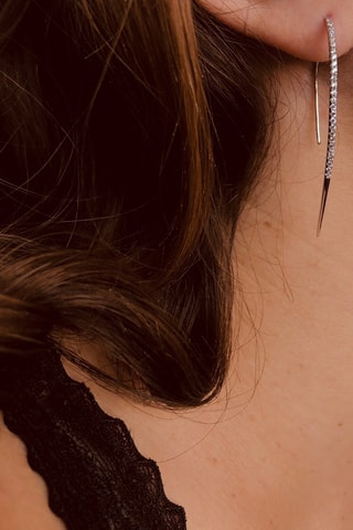 $Boucles d'oreilles - Argent plaqué platine