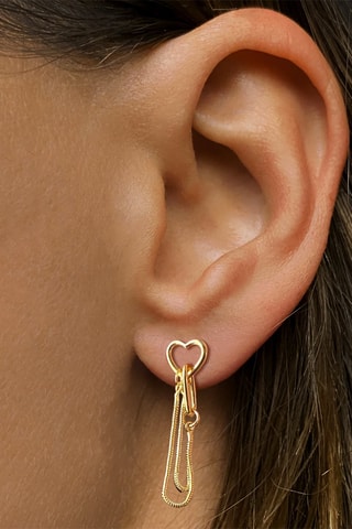 $Boucles d'oreilles Argent dorée à l'or jaune