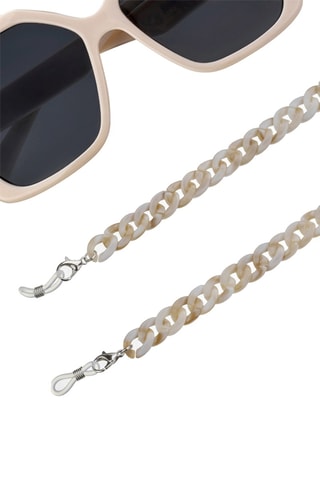 Cordon chaînette à lunettes - Beige 