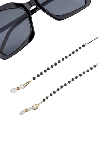 Cordon chaînette à lunettes - Doré et noir