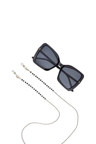 Cordon chaînette à lunettes - Doré et noir