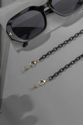 Cordon chaînette à lunettes - Noir