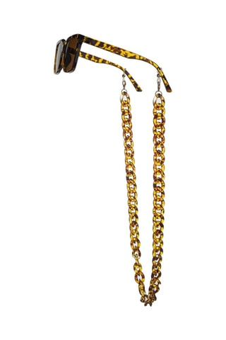 Cordon chaînette à lunettes - Marron