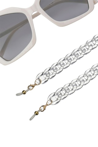 Cordon chaînette à lunettes - Blanc
