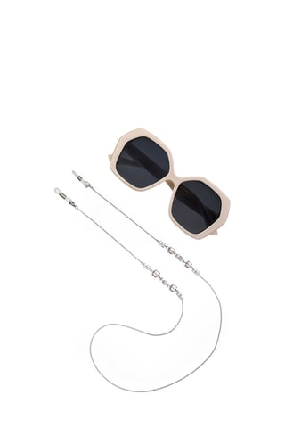 Cordon chaînette à lunettes - Argenté