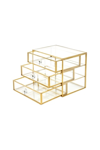 Boîte à bijoux Bremen - Transparent et doré - Walter Bach