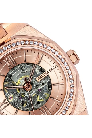 Montre automatique en acier et plaqué ion or rose Beeskow - Doré rose - Walter Bach