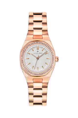 Montre à quartz en acier Dumani - Doré rose et blanc - Frederic Graff