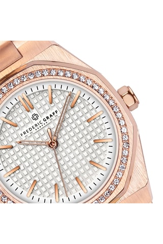 Montre à quartz en acier Dumani - Doré rose et blanc - Frederic Graff