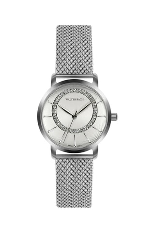 Montre à quartz en acier et cristaux véritables - Walter Bach