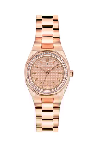 Montre à quartz en acier Aneto - Doré rose - Frederic Graff