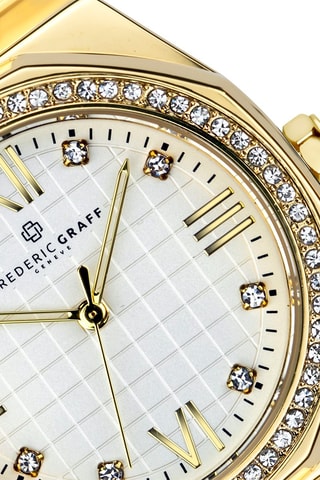 Montre à quartz en acier - Doré et blanc - Frederic Graff